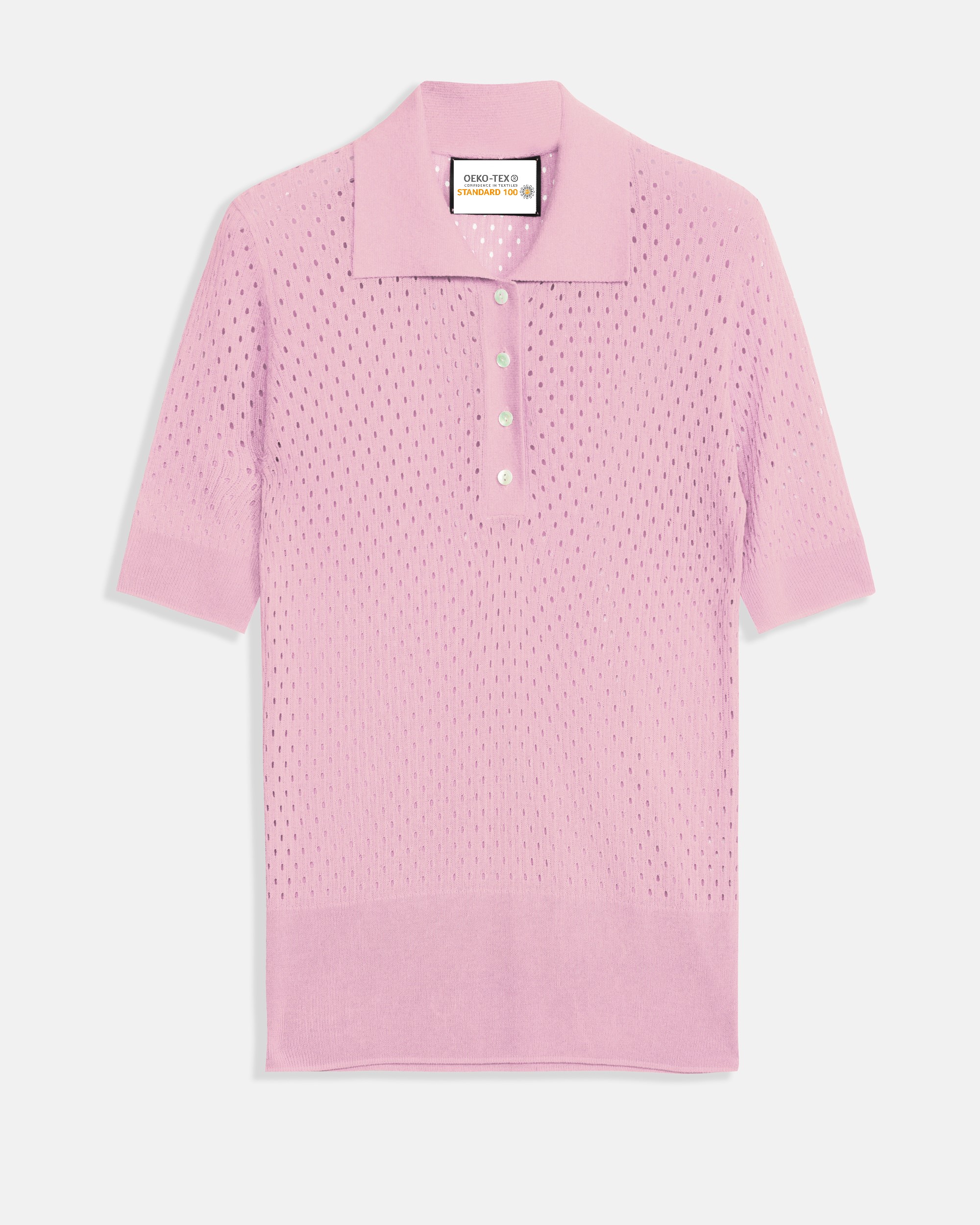 Pointelle-Poloshirt für Damen