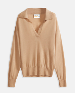 Kaschmir-Pullover mit offenem Hals für Damen