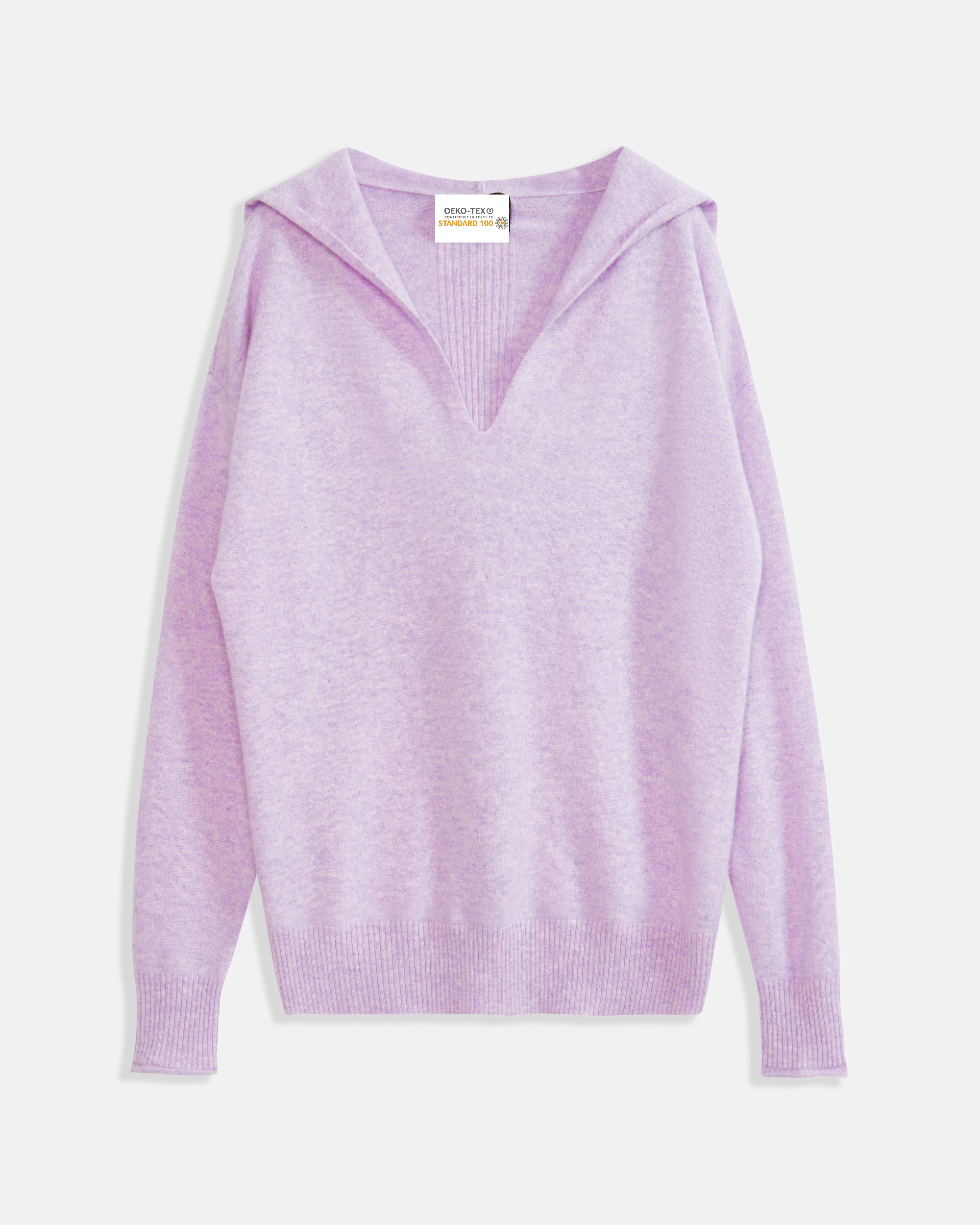 Lila Hoodie aus Kaschmir für Damen